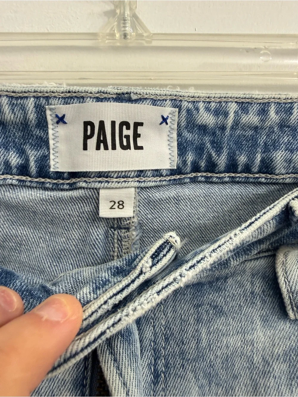 PAIGE Light Wash Straight-Leg Jeans